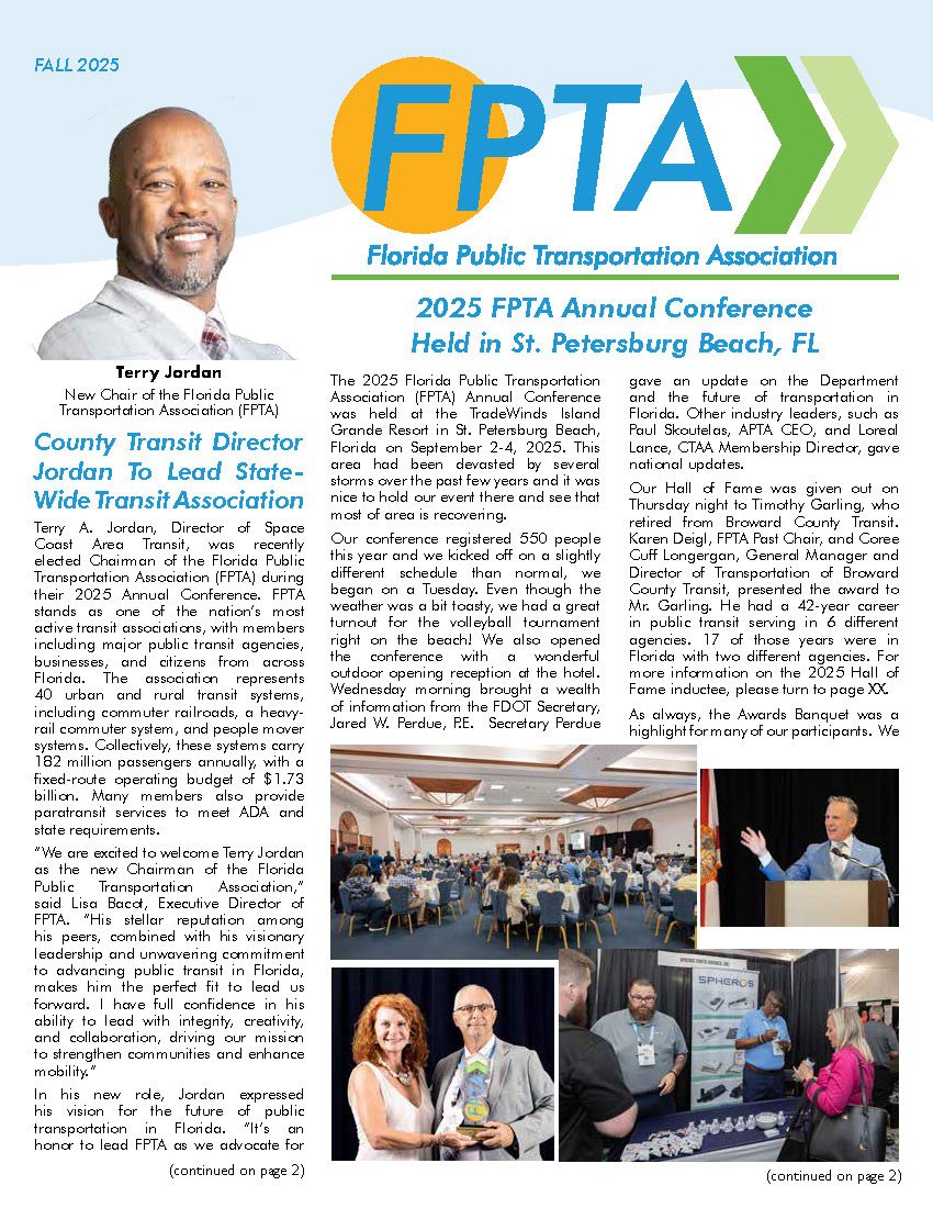 Cover view of FPTA's Summer Newsletter for 2025
